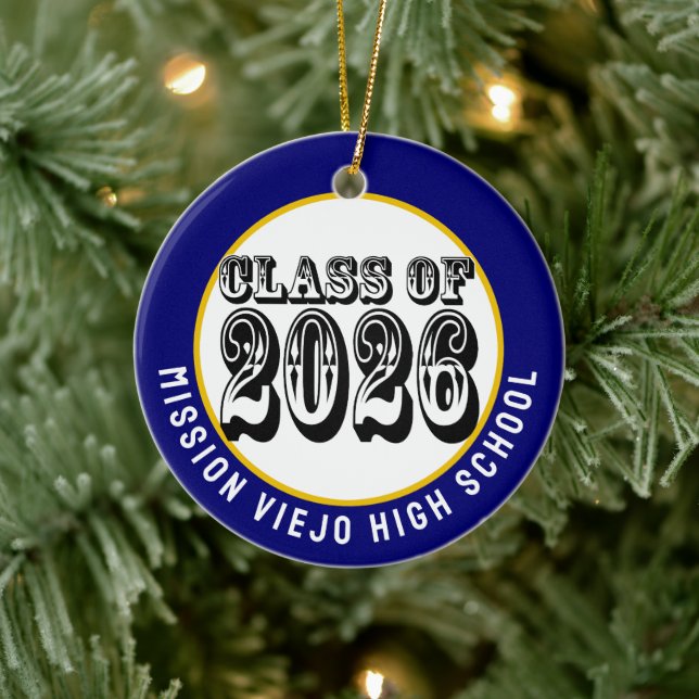 Western Class of 2026 Photo Graduation Ceramic Tree Decoration (Tree)
