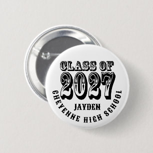 Western Class of 2027 Graduation 6 Cm Round Badge