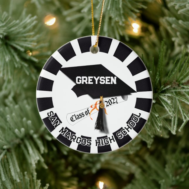 Western Class of 2027 Photo Graduation Ceramic Tree Decoration (Tree)