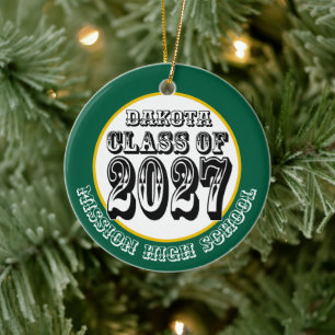 Western Class of 2027 Photo Graduation Ceramic Tree Decoration