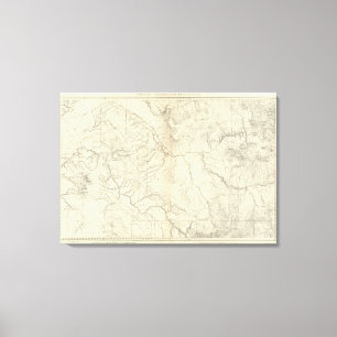 Western Colorado and Part of Utah Canvas Print