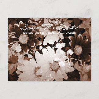 western country bohemian daisy wedding announcement postcard