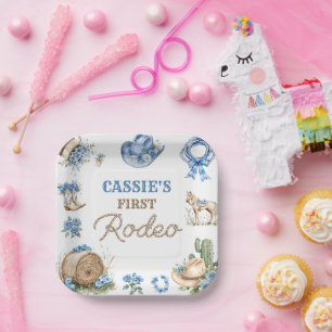 Western Country Cowboy Rodeo Birthday Party Paper Plate