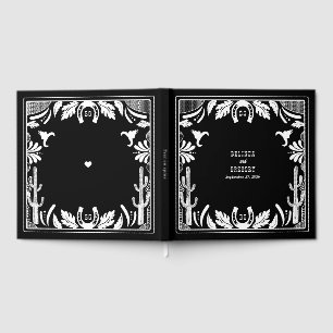 Western Country Cowboy Rustic Wedding Guest Book