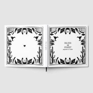 Western Country Cowboy Rustic Wedding Guest Book