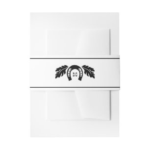 Western Country Cowboy Rustic Wedding  Invitation Belly Band