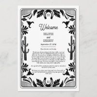 Western Country Cowboy Wedding Itinerary