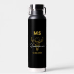 Western Country Cowboy Wedding Monogram Groomsmen Water Bottle<br><div class="desc">Personalised gifts for groomsmen and best man with old western cowboy theme. Decorated with cowboy hat with vintage western font. Text and colour are editable using the Design Tool to fit your occasion. Get this customise gift for wedding,  bachelor party,  engagement party or any other special occasions.</div>