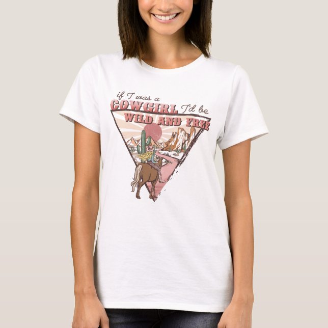 Western Country Cowgirl T-Shirt (Front)