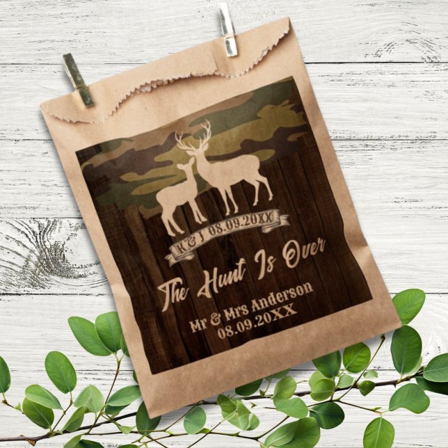 Western Country Deer The Hunt Is Over Wedding  Favour Bags (Western Country Deer The Hunt Is Over Wedding Favor Bag)