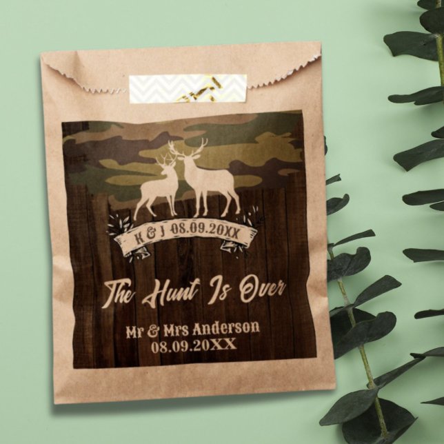 Western Country Deer The Hunt Is Over Wedding  Favour Bags (Western Country Deer The Hunt Is Over Wedding Favor Bag)