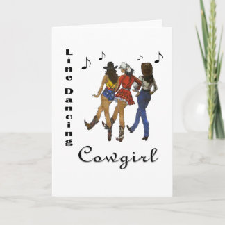 Western Country "Line Dancing Cowgirl" Card
