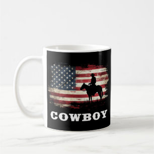 Western Country Men Rodeo Southern Retro Cowboy Coffee Mug