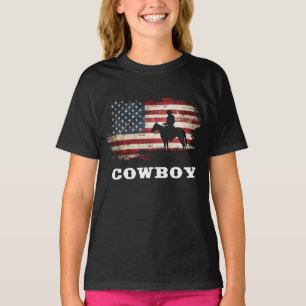 Western Country Men Rodeo Southern Retro Cowboy T-Shirt