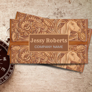 Western Country Ranch  Horse Trainer Equestrian Business Card