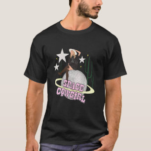 Western Country Texas Cactus Rodeo Horse Girl Spac T-Shirt