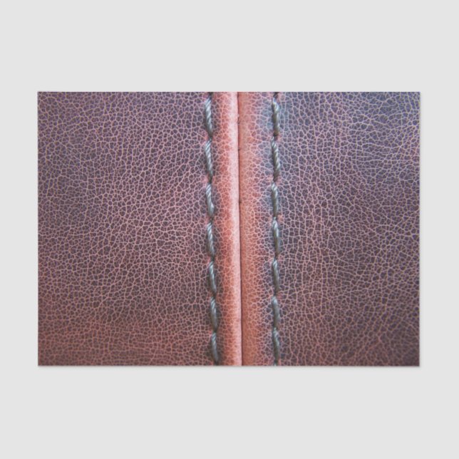western country Weathered  Stitching Faux Leather Tissue Paper (Front)