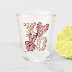 Western Country Xoxo Hugs and Kisses Shot Glass