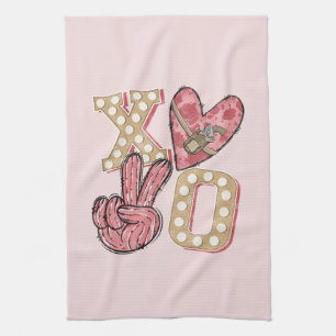 Western Country Xoxo   Hugs and Kisses Tea Towel