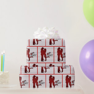 Western  Couple Romantic Love Gift Wrap