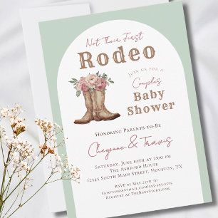Western Couples Baby Shower Not Their First Rodeo Invitation