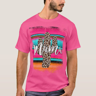 Western Cow Cactus Leopard Cheetha Serape Cowgirl  T-Shirt