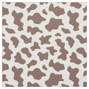 Western Cow Print Brown Spots Repeating Pattern Fabric