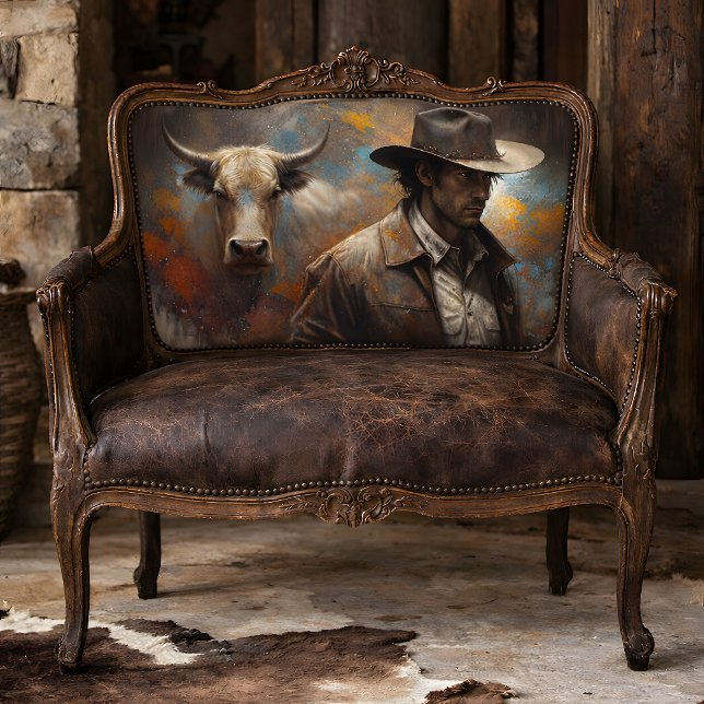 Western Cowboy and Longhorn Art Decoupage Tissue Paper (Western Cowboy and Longhorn Art Decoupage Tissue Paper Mockup)