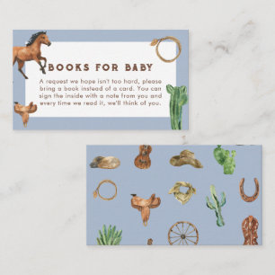 Western Cowboy Baby Shower Enclosure Card