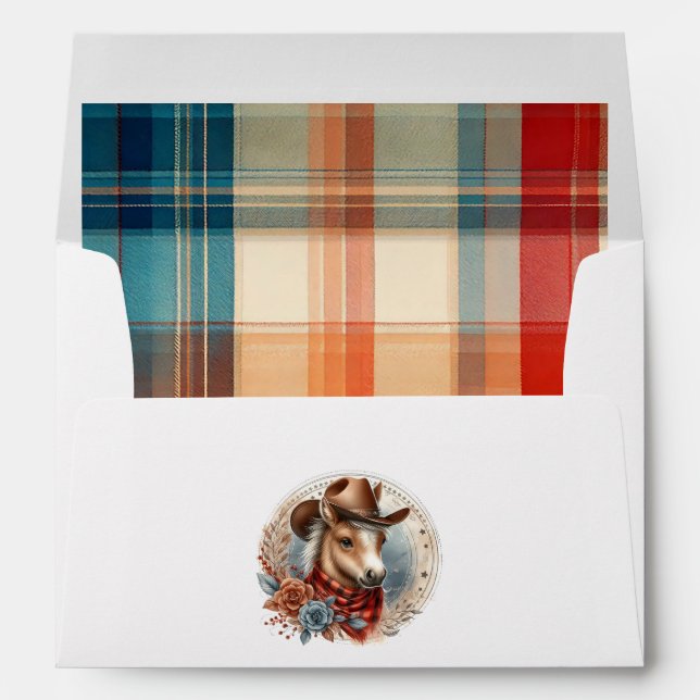Western Cowboy Baby Shower Envelope (Back (Bottom))