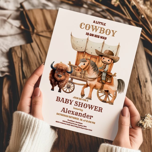 Western Cowboy Baby Shower Invitation (Creator Uploaded)
