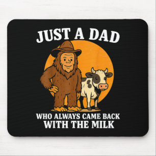Western Cowboy Bigfoot Just A Dad Who Came Back Wi Mouse Pad