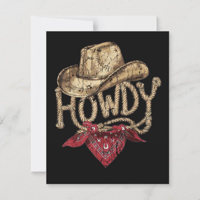 Western Cowboy Birthday Party  (Front)