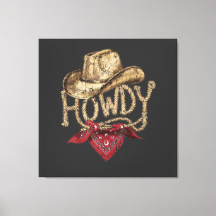 Western Cowboy Birthday Party Canvas Print