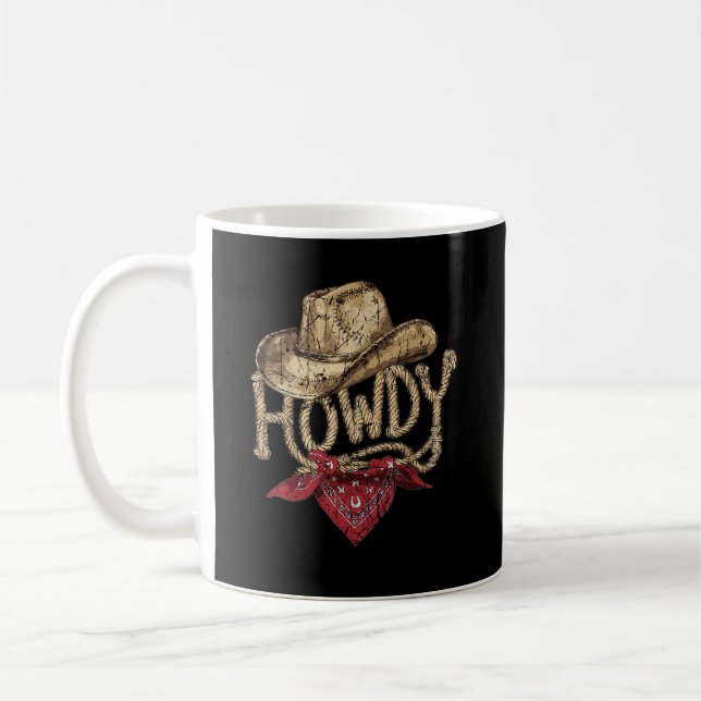 Western Cowboy Birthday Party  Coffee Mug (Left)