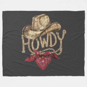 Western Cowboy Birthday Party  Fleece Blanket