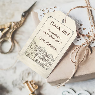 Western Cowboy Birthday Party Gift Tags
