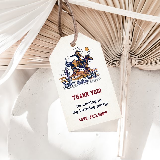  Western Cowboy Birthday Party  Gift Tags (Creator Uploaded)