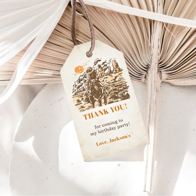  Western Cowboy Birthday Party  Gift Tags (Creator Uploaded)