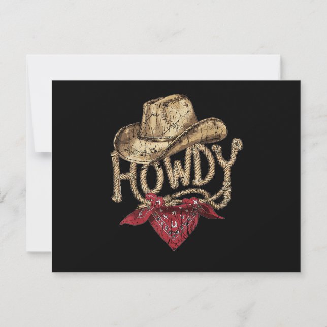 Western Cowboy Birthday Party  Invitation (Front)