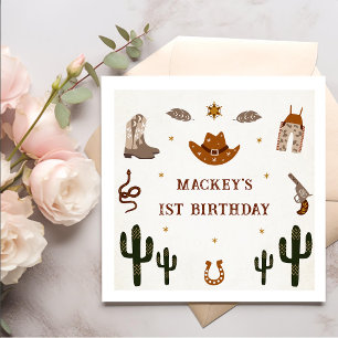 Western Cowboy Birthday Party  Napkin