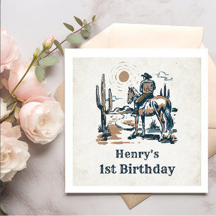 Western Cowboy Birthday Party  Napkin