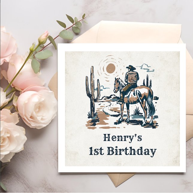 Western Cowboy Birthday Party  Napkin (Creator Uploaded)