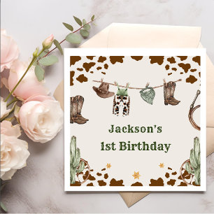 Western Cowboy Birthday Party  Napkins