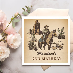 Western Cowboy Birthday Party  Napkins