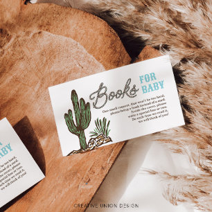 Western Cowboy Books for Baby Shower Card