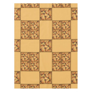 Western Cowboy Boot Block Design Table Cloth