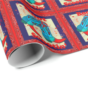 Western Cowboy Boots Dance Boot Scootin' Wrapping Paper