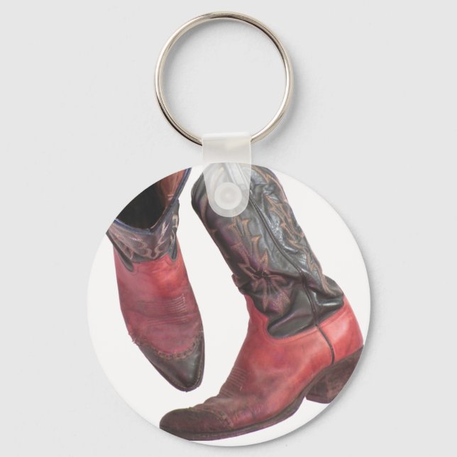 Western Cowboy Boots Key Ring (Front)