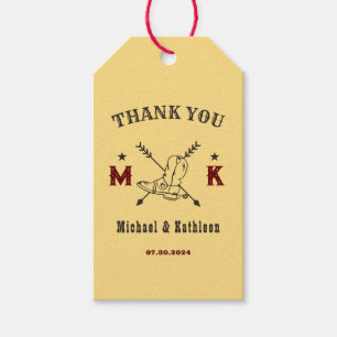 Western Cowboy Boots Monogram Country Wedding Gift Tags